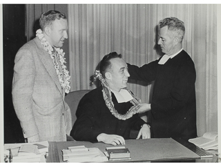 Tom Foley, Brother Thomas Levi, and Brother Albert Rahill, 1953