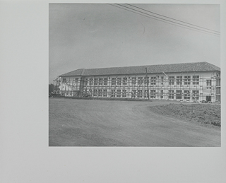 The construction of the science building (Galileo Hall) of the Moraga campus, April 14, 1928