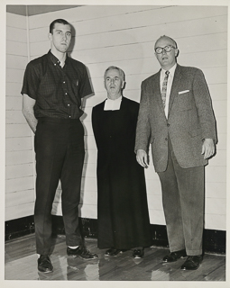 Tom Meschery, Brother Albert, and Jim Weaver, undated