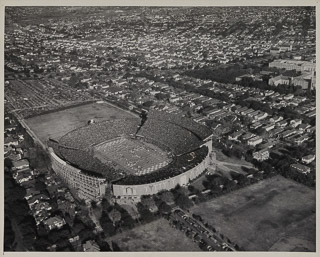 Aerial view of the Sugar Bowl game at the stadium at Tulane University, New Orleans, January 1, 1946