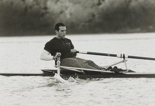 Young man rowing, 1998