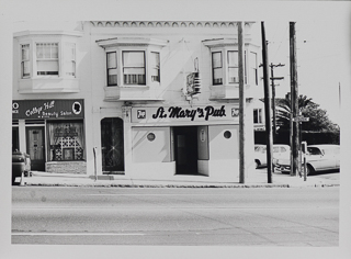 Saint Mary&#39;s Pub on Mission Street in San Francisco near the original location of Saint Mary&#39;s College in San Francisco, 1970