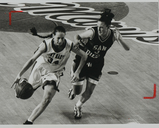 Tracy Morris of the Saint Mary&#39;s College women&#39;s basketball team during a game against San Diego, January 1999