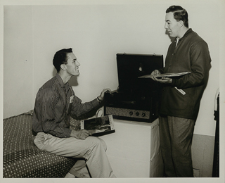 Two students in a Residence Hall room, 1932