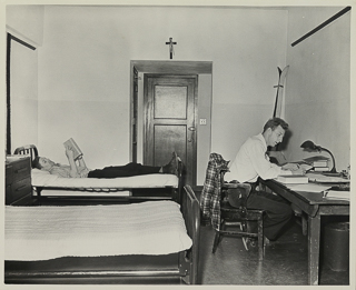 Two students in a Residence Hall room, May 19, 1948