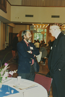 Philosophy professor Steve Cortright in conversation with Brother Mel Anderson, 1994