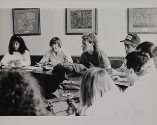 Seminar classroom in Dante Hall, 1970