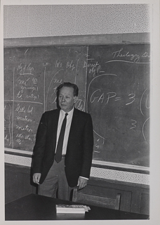 Professor of Economics William Tauchar in class, 1970