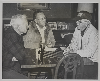 Three Saint Mary&#39;s Brothers sitting together, October 31, 1979