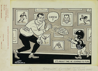 Sportlight Cartoon featuring Coach George Galli by Lee Susman, 1969