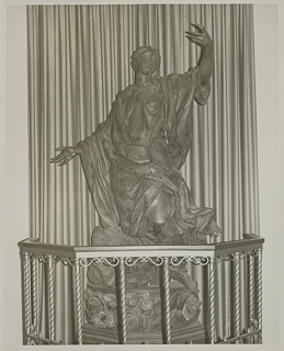 Statue in a chapel vestibule, 1982