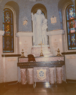 Statue of Saint John Baptist de La Salle in the Church of Saint Anne de Beaupré in Quebec, Canada, undated