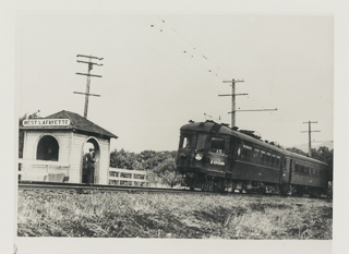 Sacramento Northern passenger train at West Lafayette, 1941