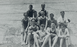 A group of student swimmers, 1928