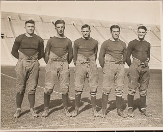 Varsity backfield football players, 1926