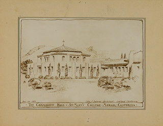 Sketch showing the exterior of the Community Hall, or Fenlon Hall, December 22, 1927