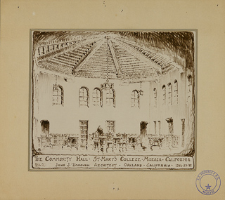 Sketch showing the interior of the Community Hall, or Fenlon Hall, December 23, 1927