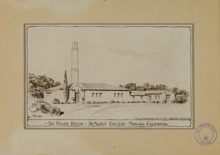 Sketch of the power house on Moraga campus, October 15, 1927