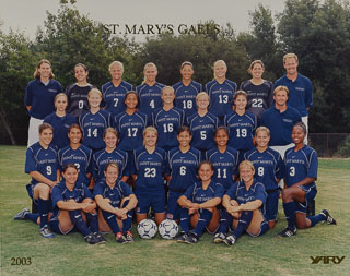 Saint Mary&#39;s College women&#39;s soccer team photo, 2003