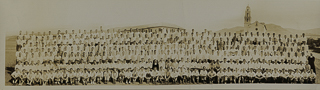 Brother Leo Meehan in center of panoramic photograph, 1930